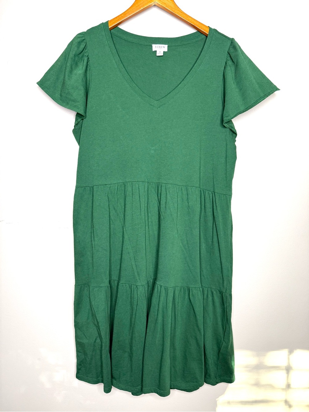 J Crew Tiered V Neck Dress